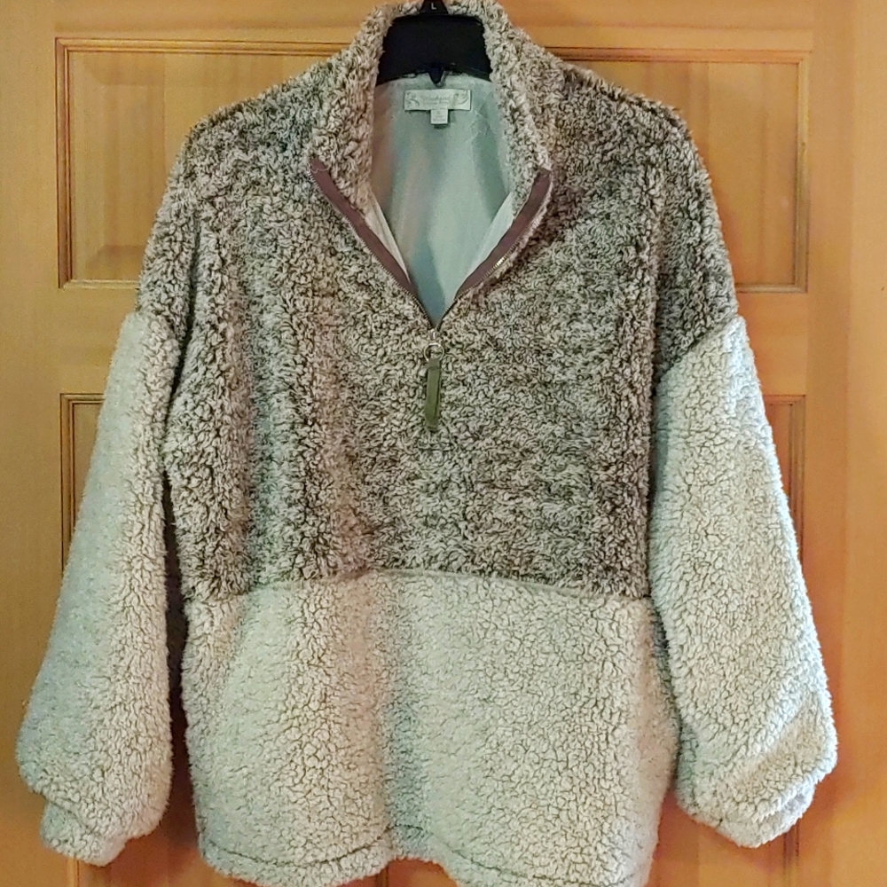 Quarter-Zip Sherpa Jacket